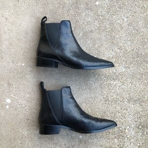 & Other Stories Snakeskin Chelsea Boots
